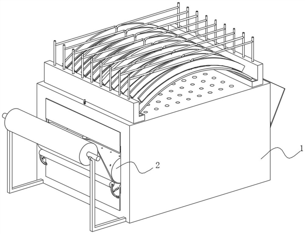 Drying and dehumidifying device for chemical fiber spinning