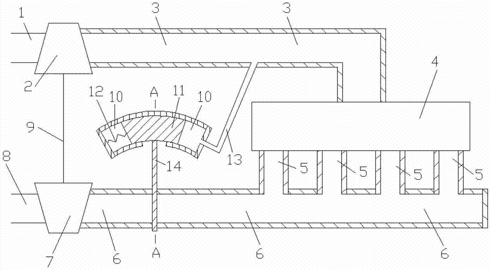 Rotation control type pipeline reducing rate variable device