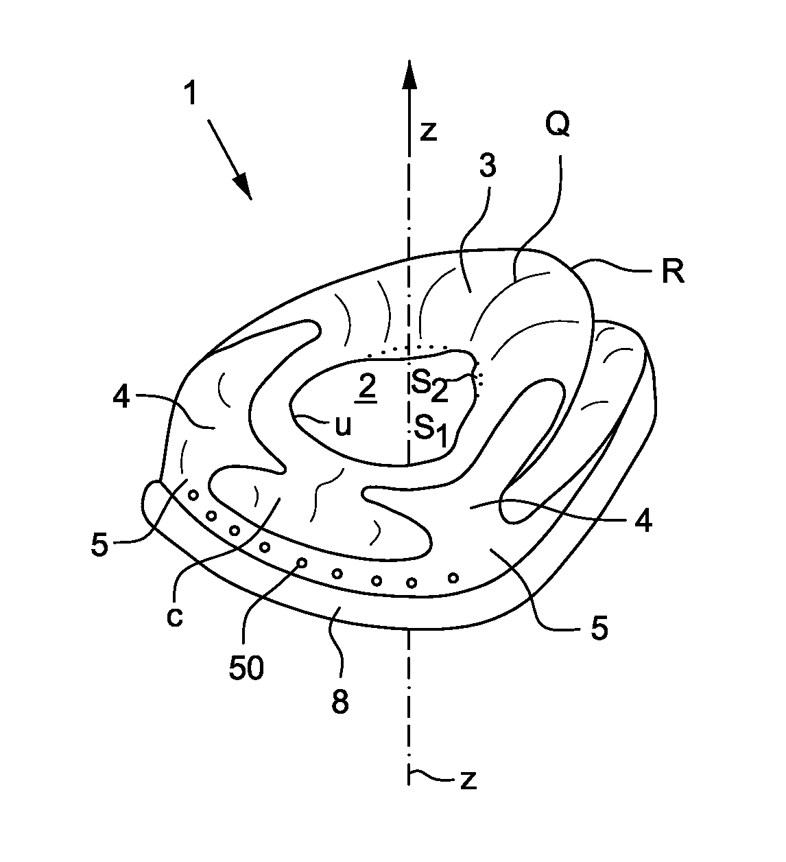 Breathing mask and a sealing lip device for a breathing mask