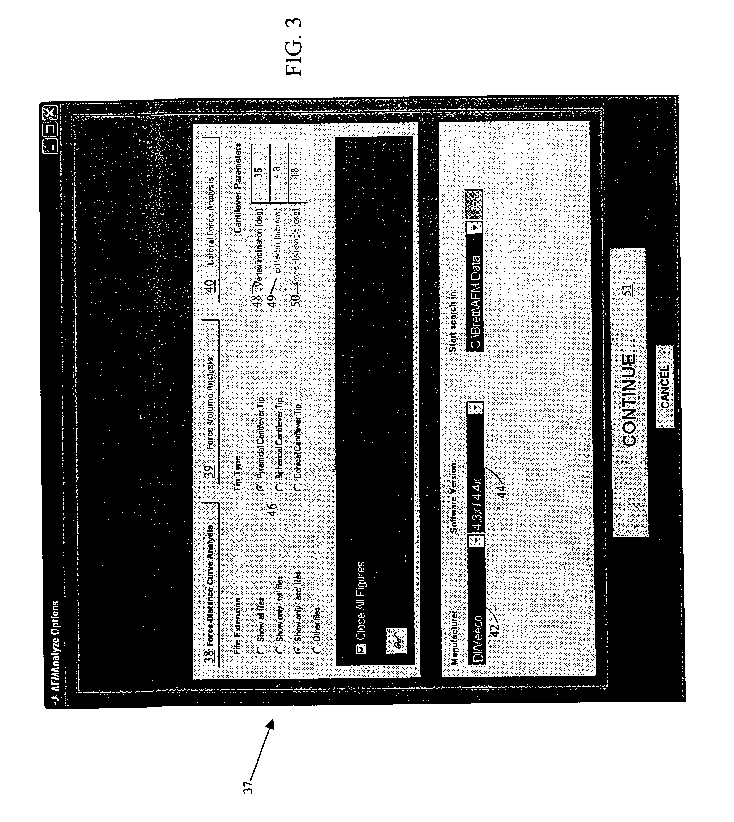 System and method for the analysis of atomic force microscopy data