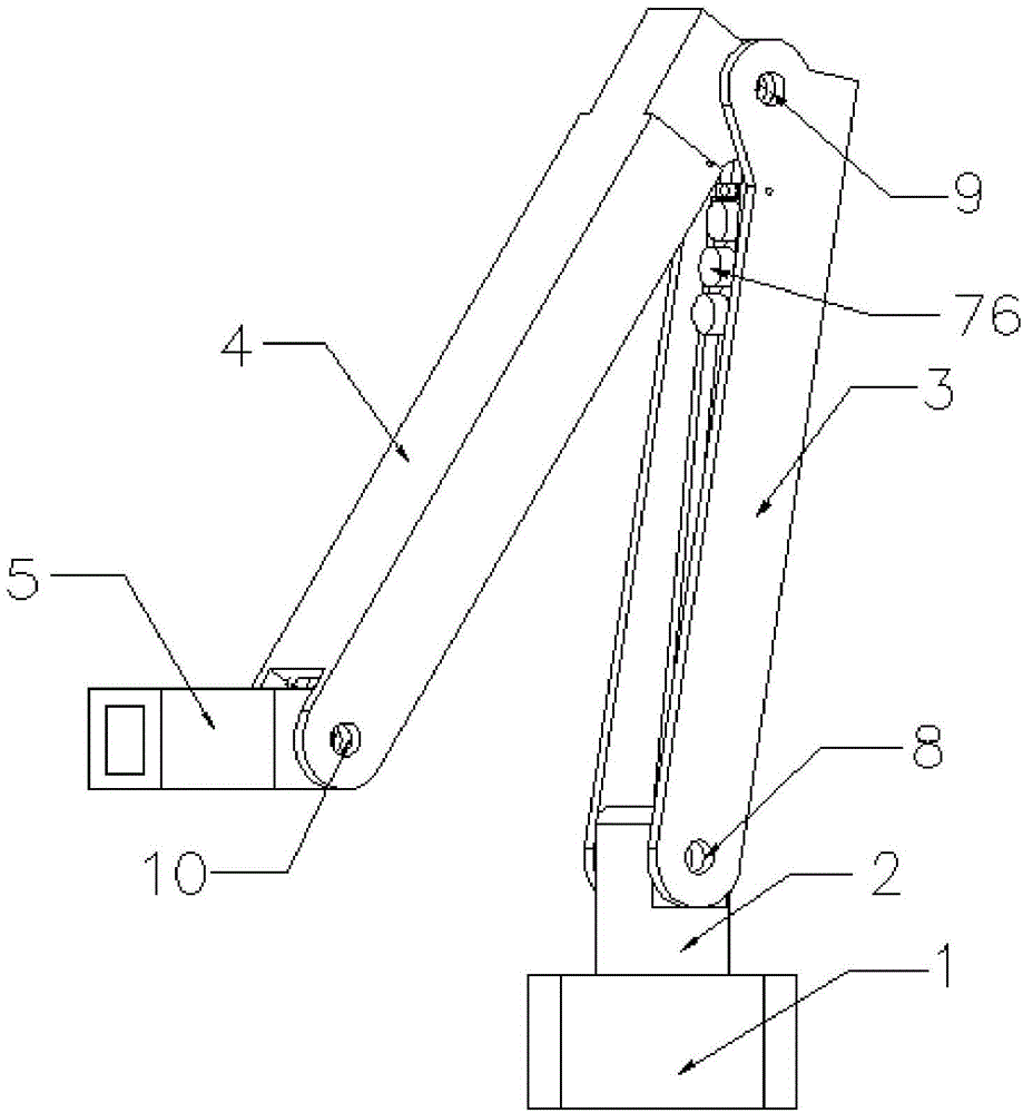 Three-axis hybrid-driven mechanical arm