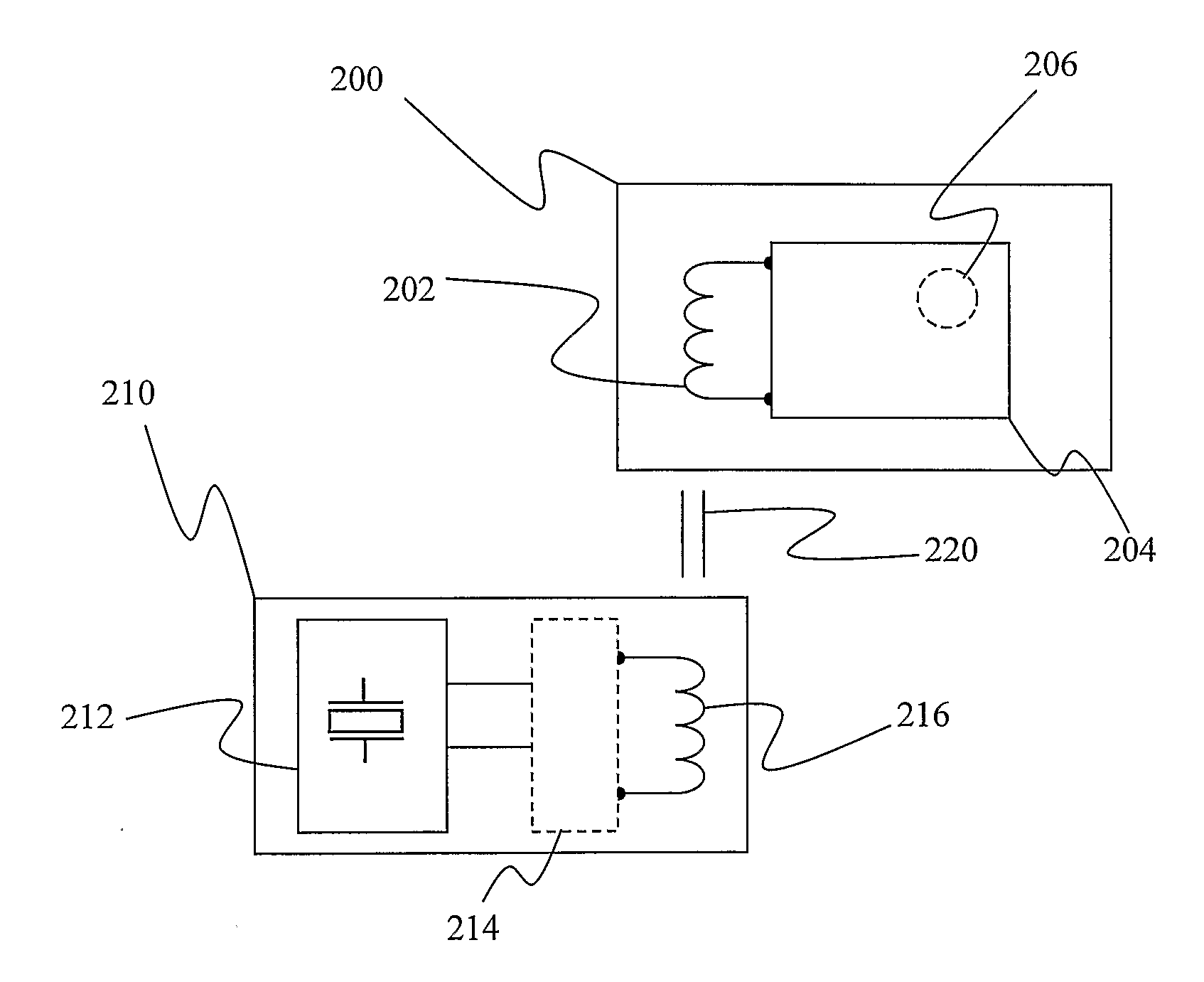 Inductive coupling of pulses from piezoelectric device