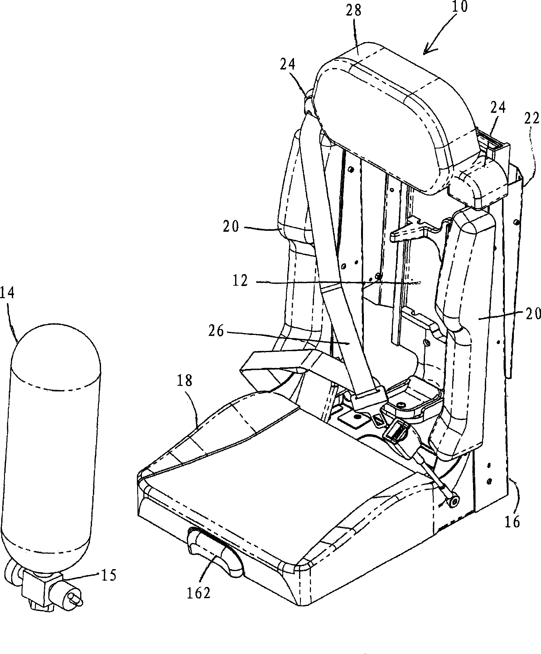 Automatic locking scba mounting bracket assembly