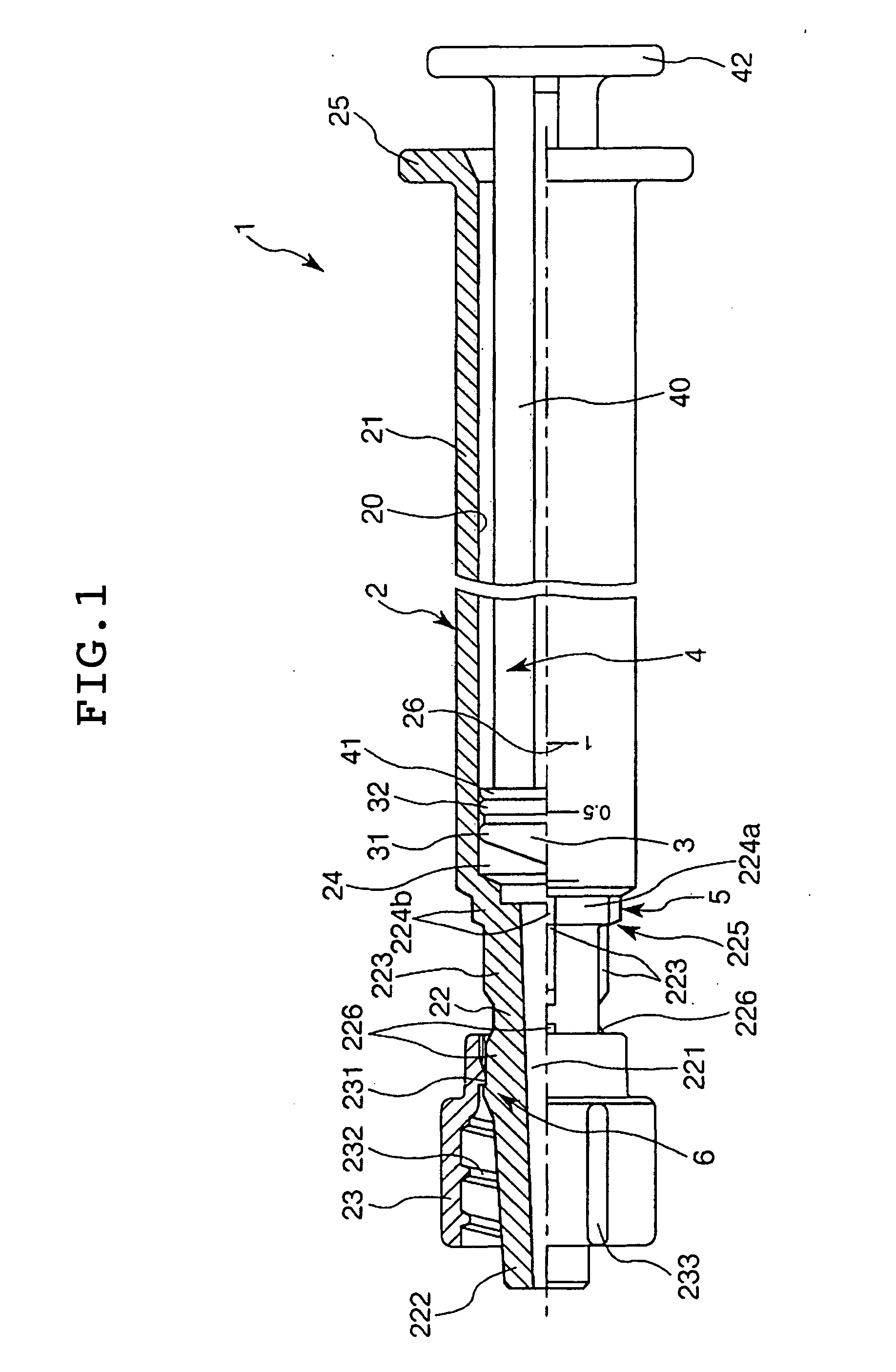 Syringe, cap and method of producing prefilled syringe