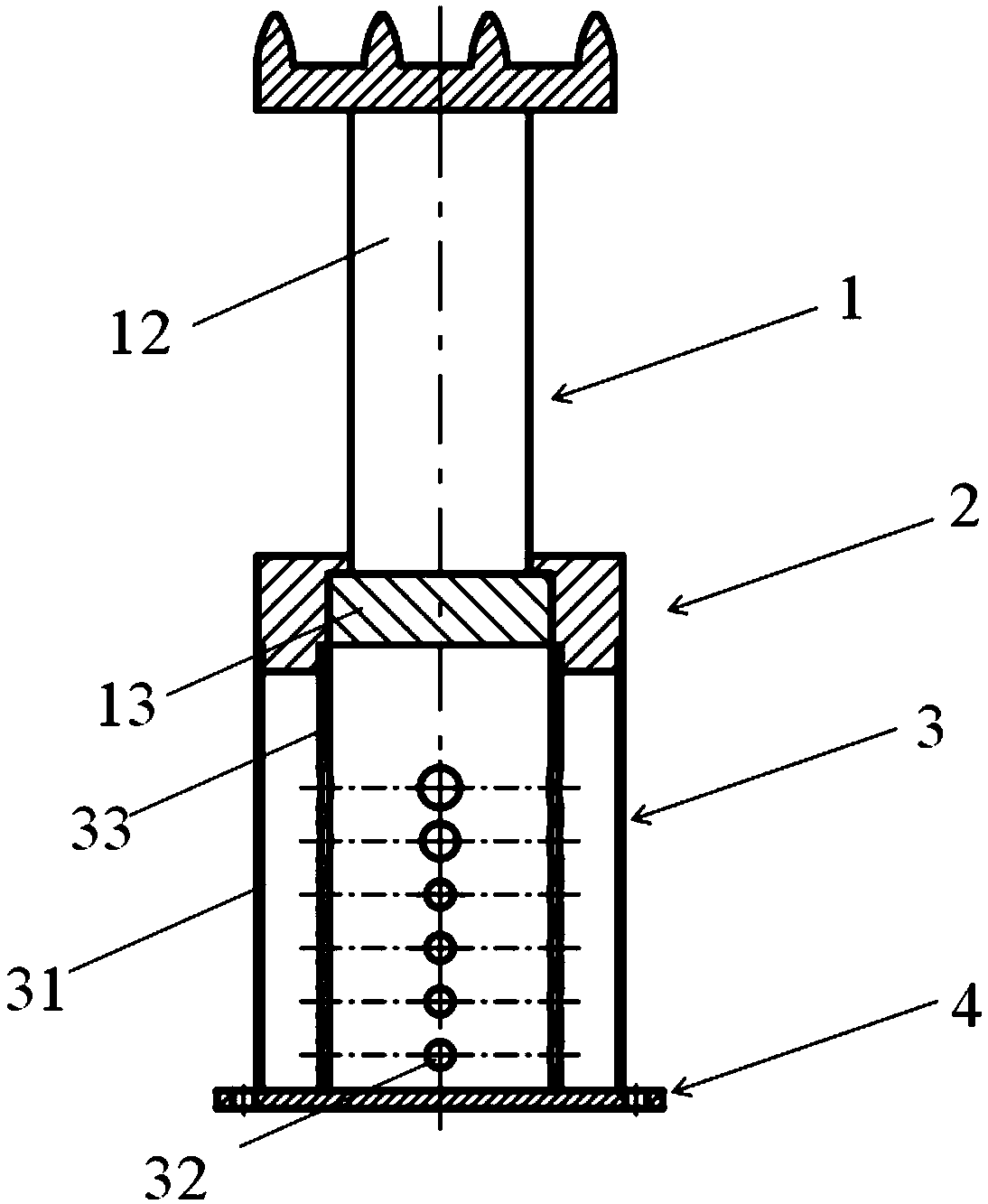 Hydraulic energy absorption anti-creeper for train