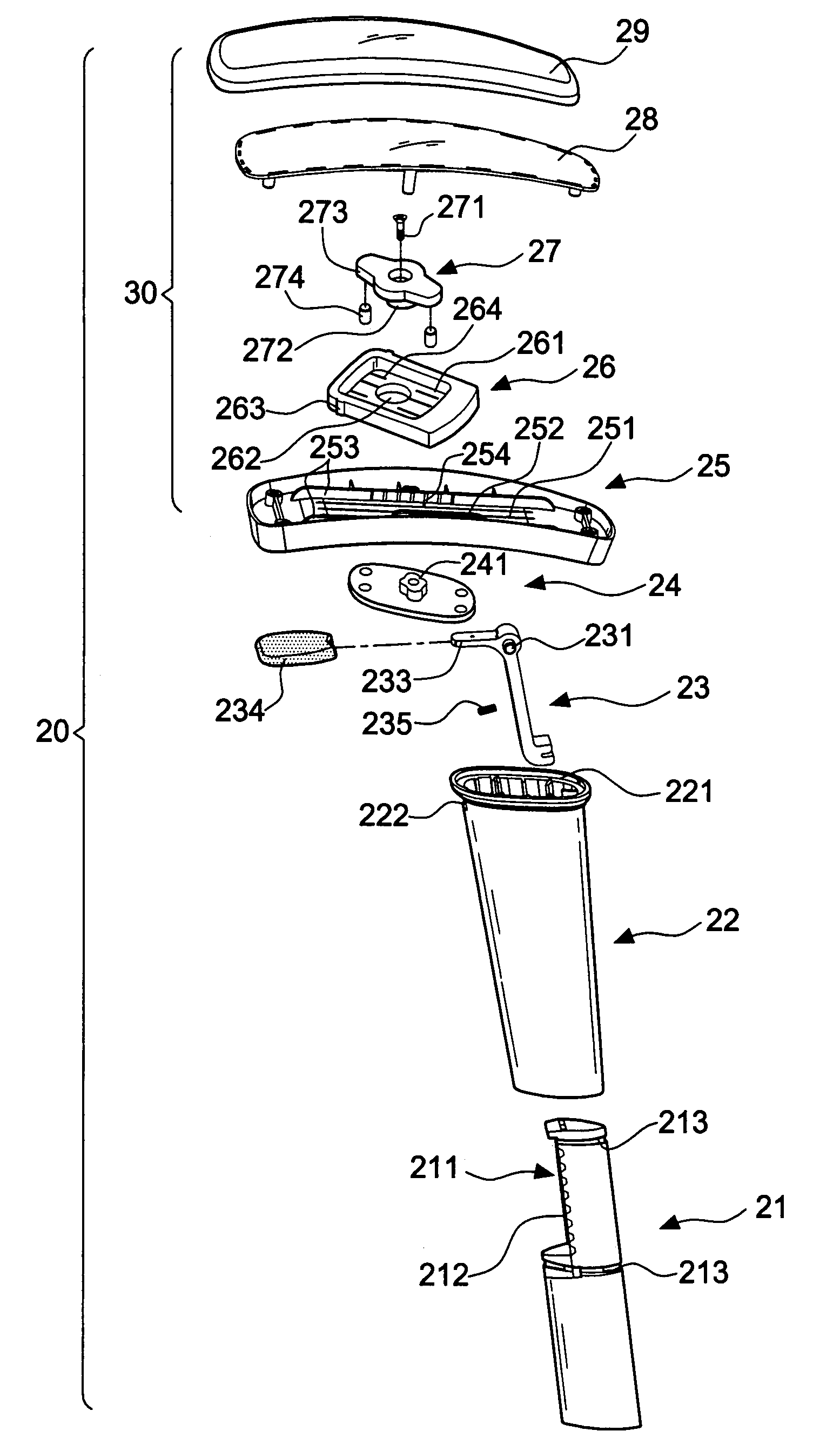 Apparatus for adjusting an armrest of an office chair