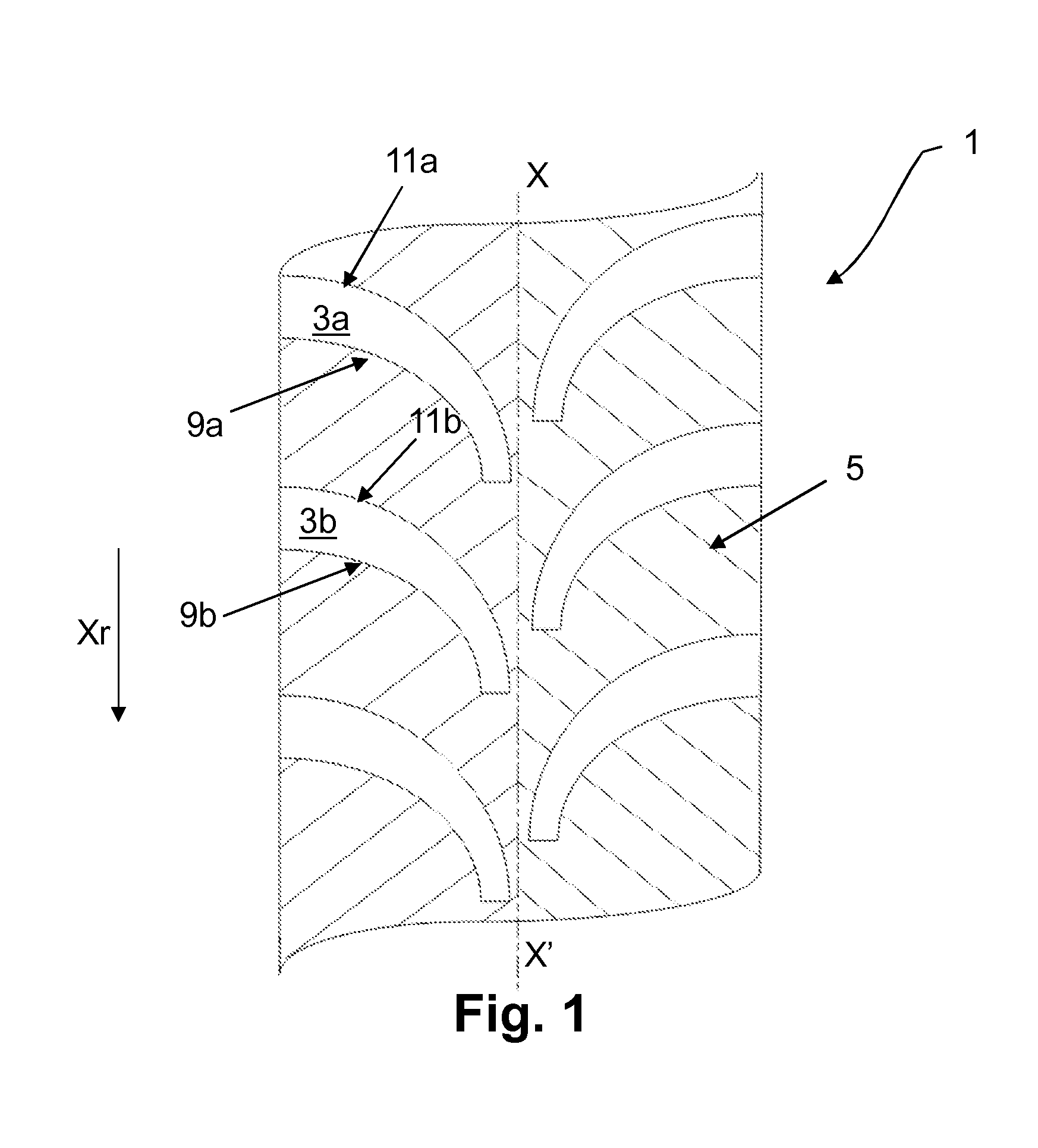 Tire tread with directional design