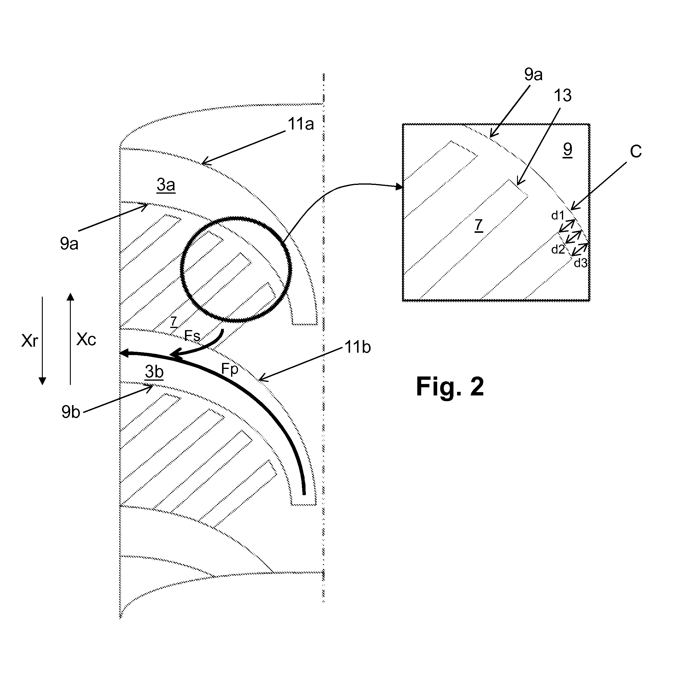 Tire tread with directional design