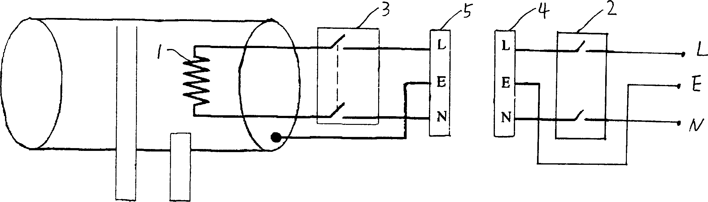 Leakage protector circuit for electric water heater