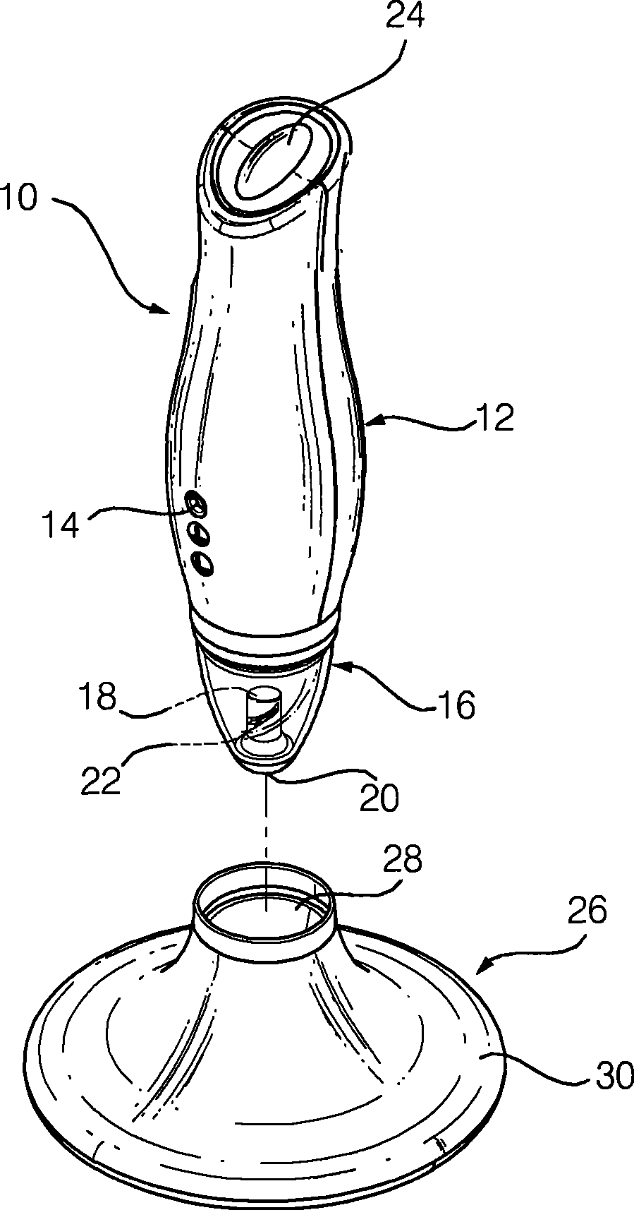 Handheld vacuum suction device