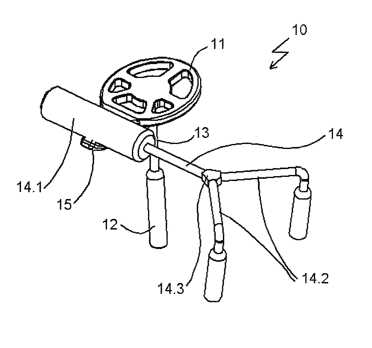 Auditory ossicle prosthesis with stabiliser element