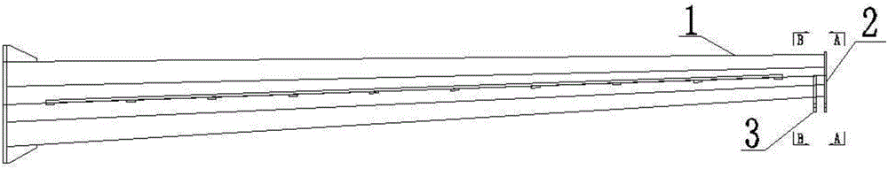 Single and double mounting point device for cross arm of steel pipe pole