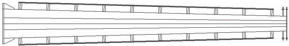 Single and double mounting point device for cross arm of steel pipe pole