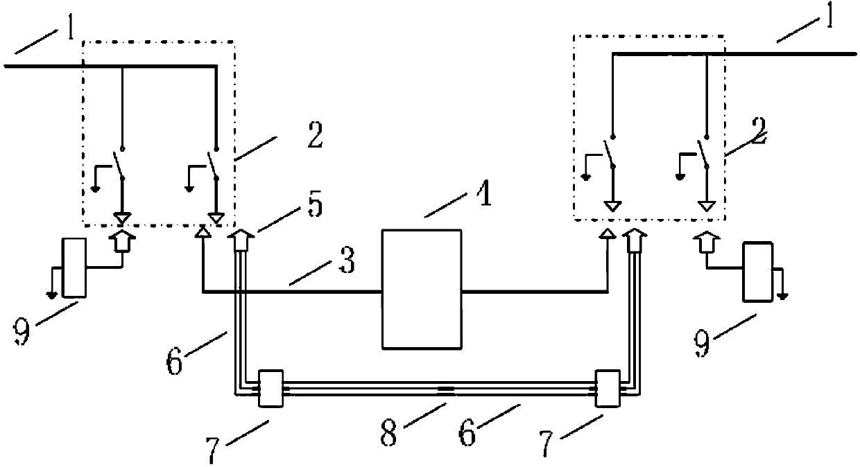 Method for overhauling ring main unit of 10kV cable circuit without switching power supply off