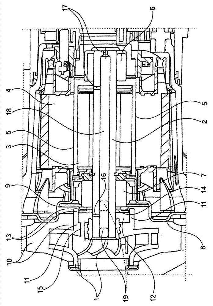 Wet rotor motor pump