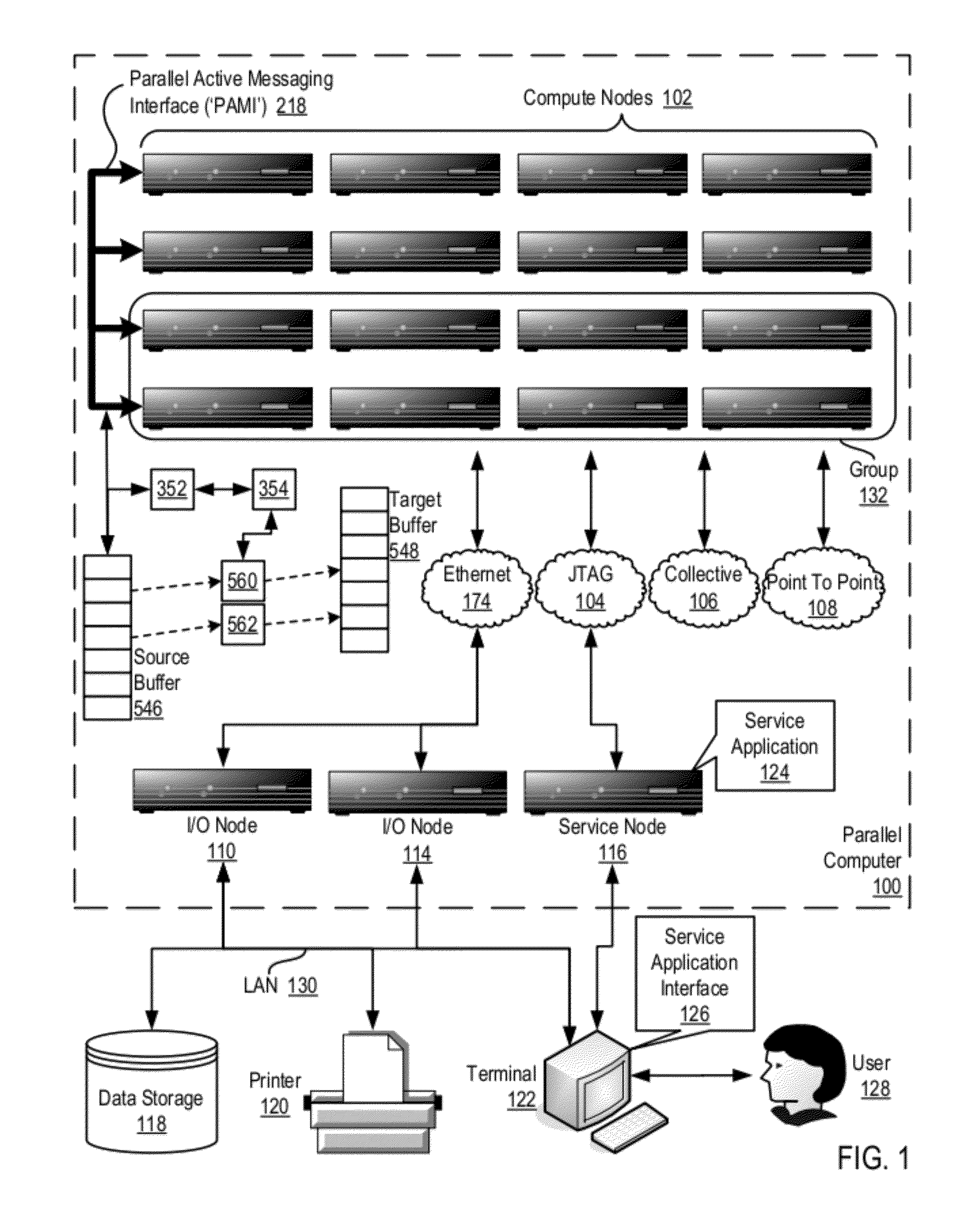 Data Communications In A Parallel Active Messaging Interface Of A Parallel Computer