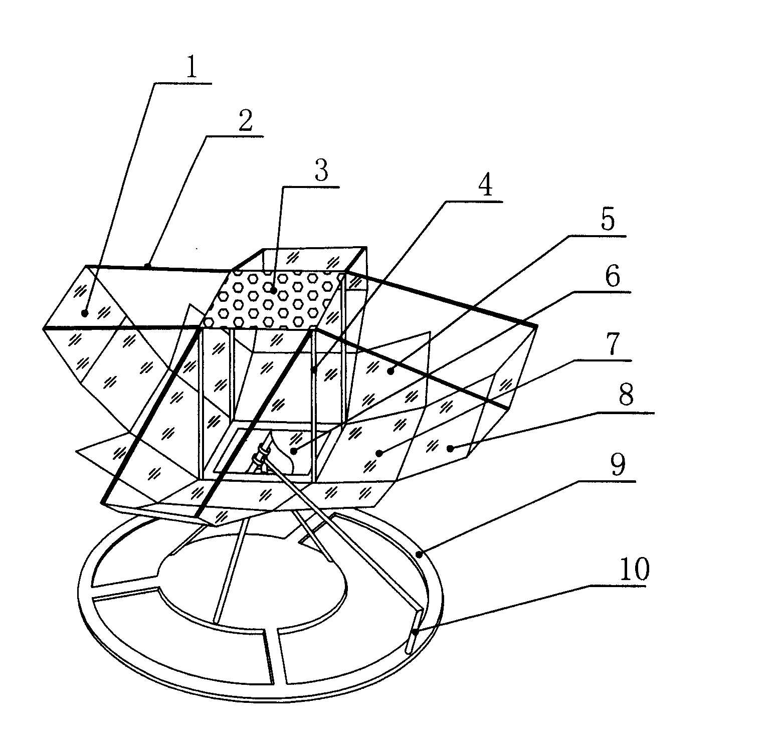 Full-coverage reflection-type high-power complete uniform light collection photovoltaic power generation device