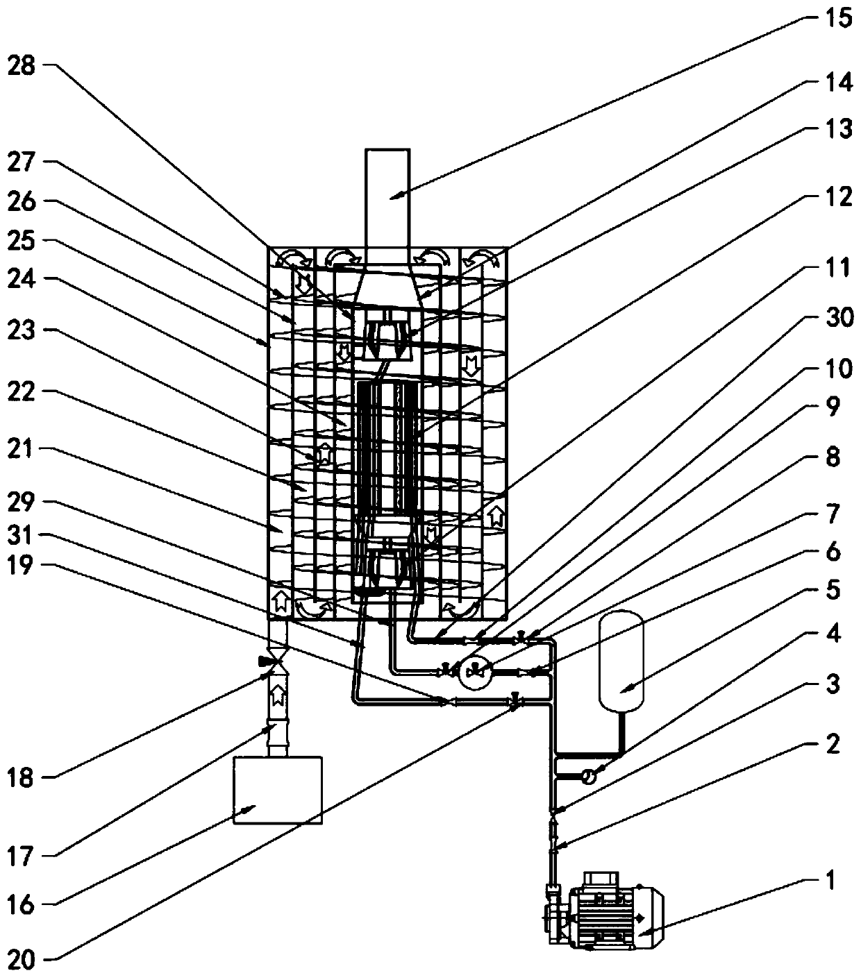 Liquid vaporization combustor and combustion method thereof