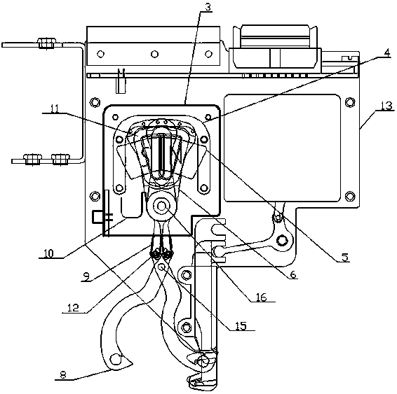 Yarn selection control structure