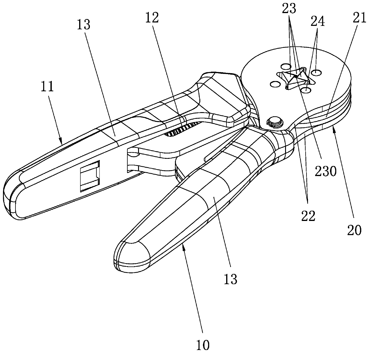 Pair of self-adaptive labor-saving crimping pliers