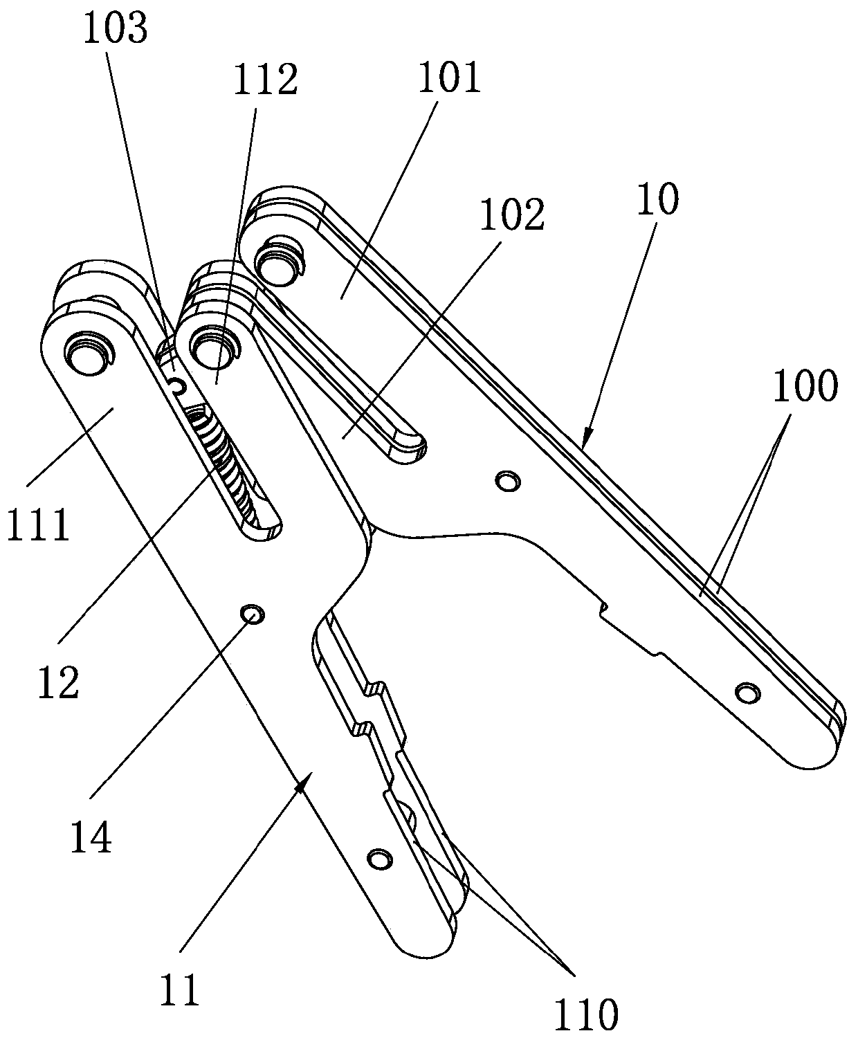 Pair of self-adaptive labor-saving crimping pliers