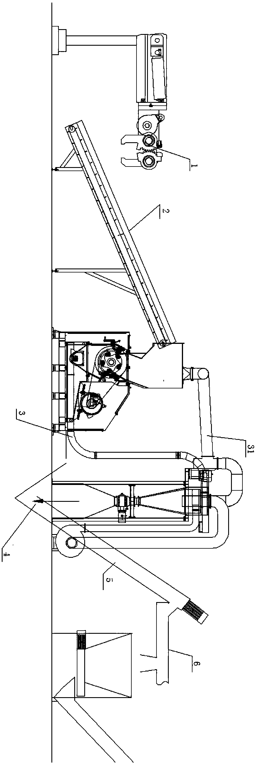 Equipment production line for rubber plasticizing processing and production technique thereof