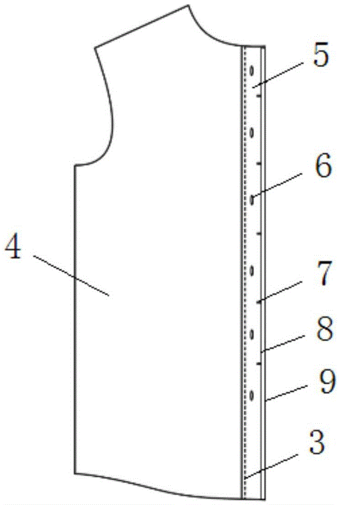 Shirt fly front structure and making method of shirt fly front