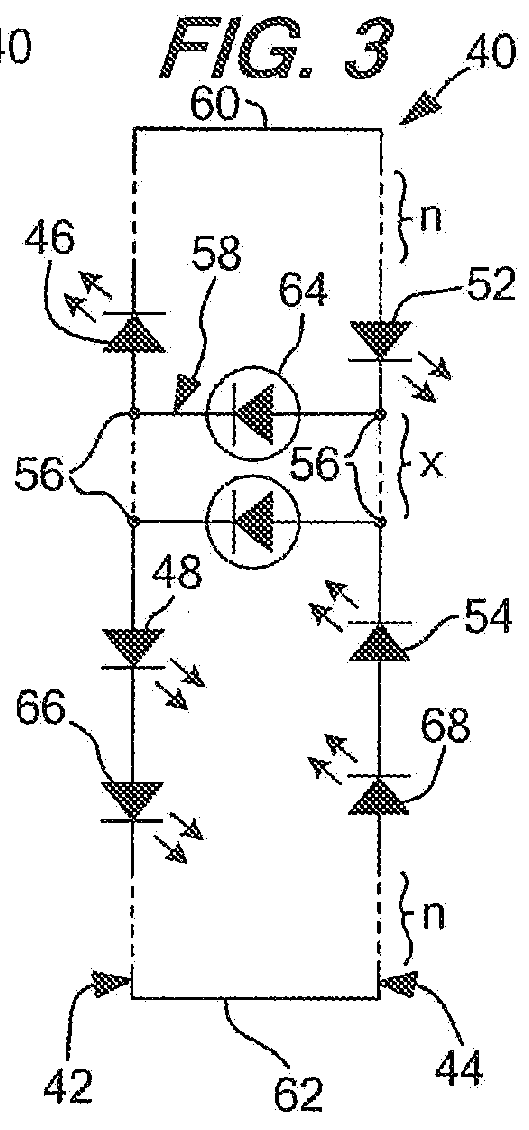 Devices and systems having ac LED circuits and methods of driving the same