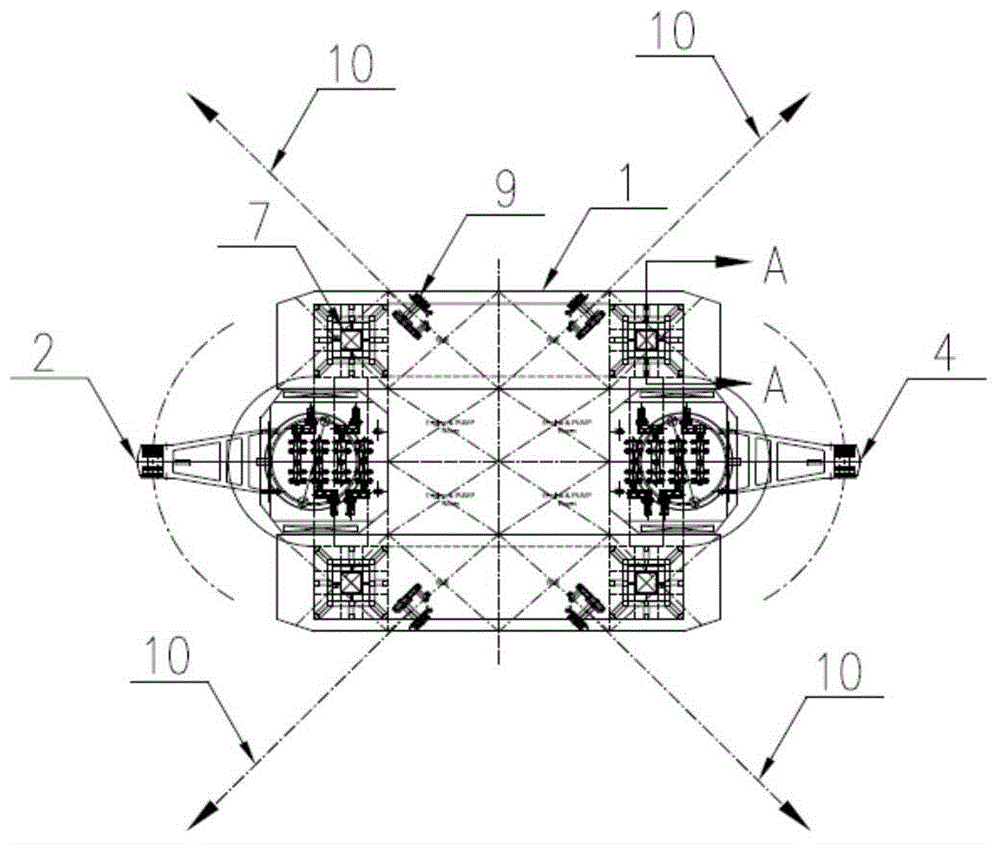 Pile positioning semi-submersible offshore dredging engineering ship