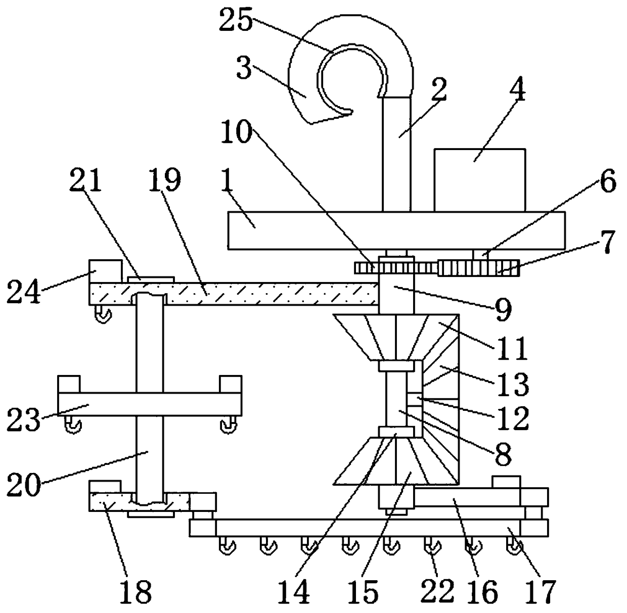 Swing device for environment art flowerpot