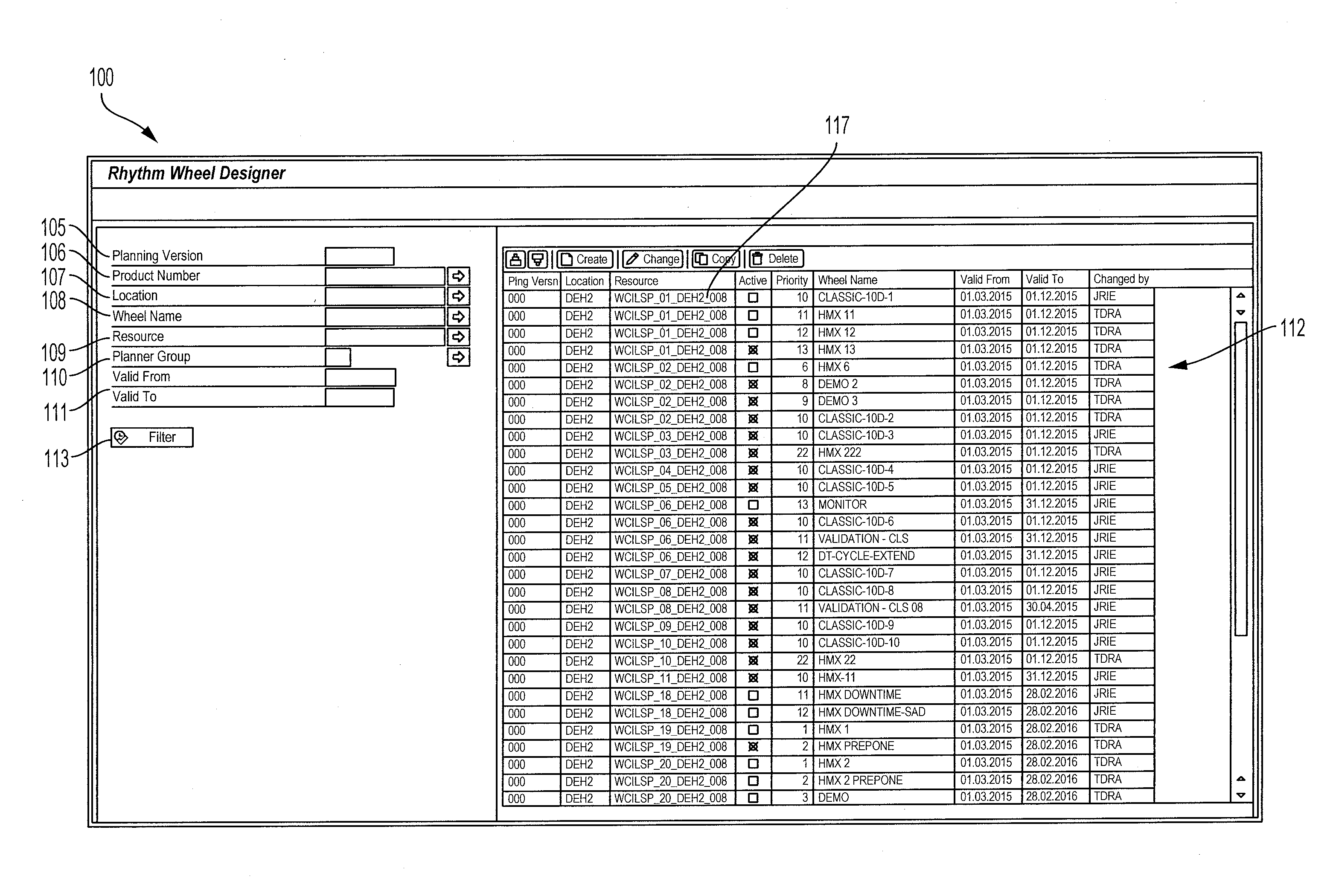 System and method for high-mix wheels for capacity planning resource planning and material resource planning