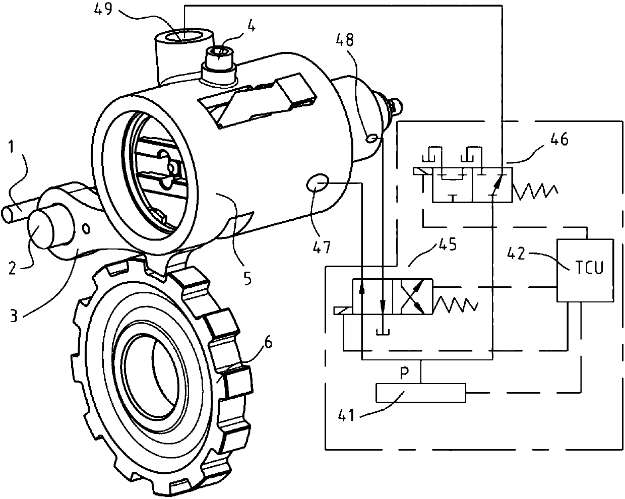 Hydraulic automatic parking device