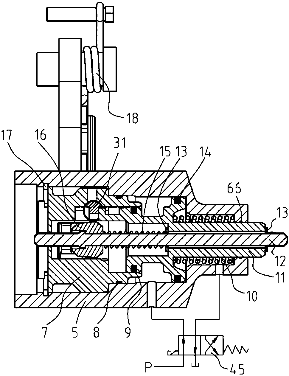 Hydraulic automatic parking device