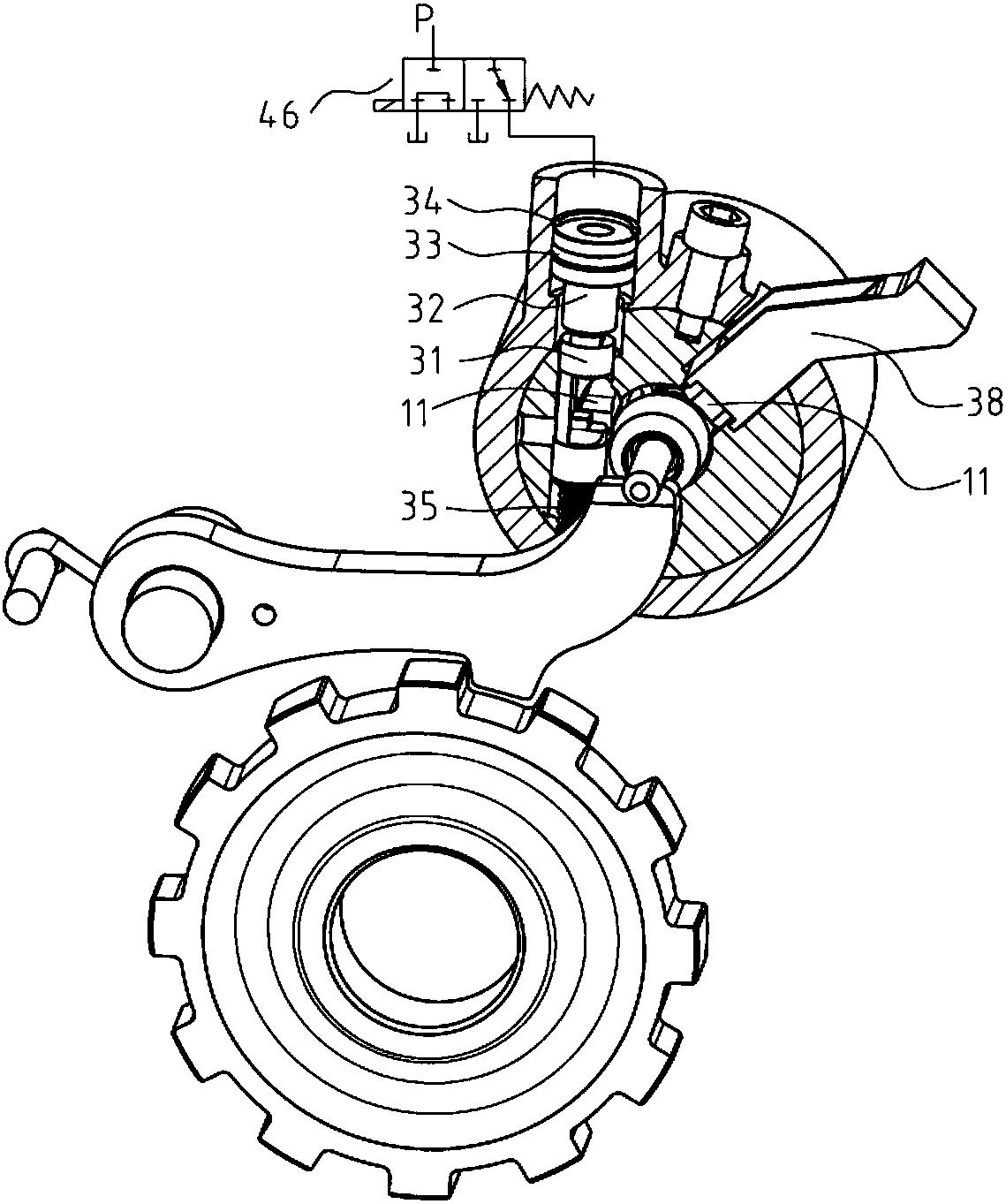 Hydraulic automatic parking device