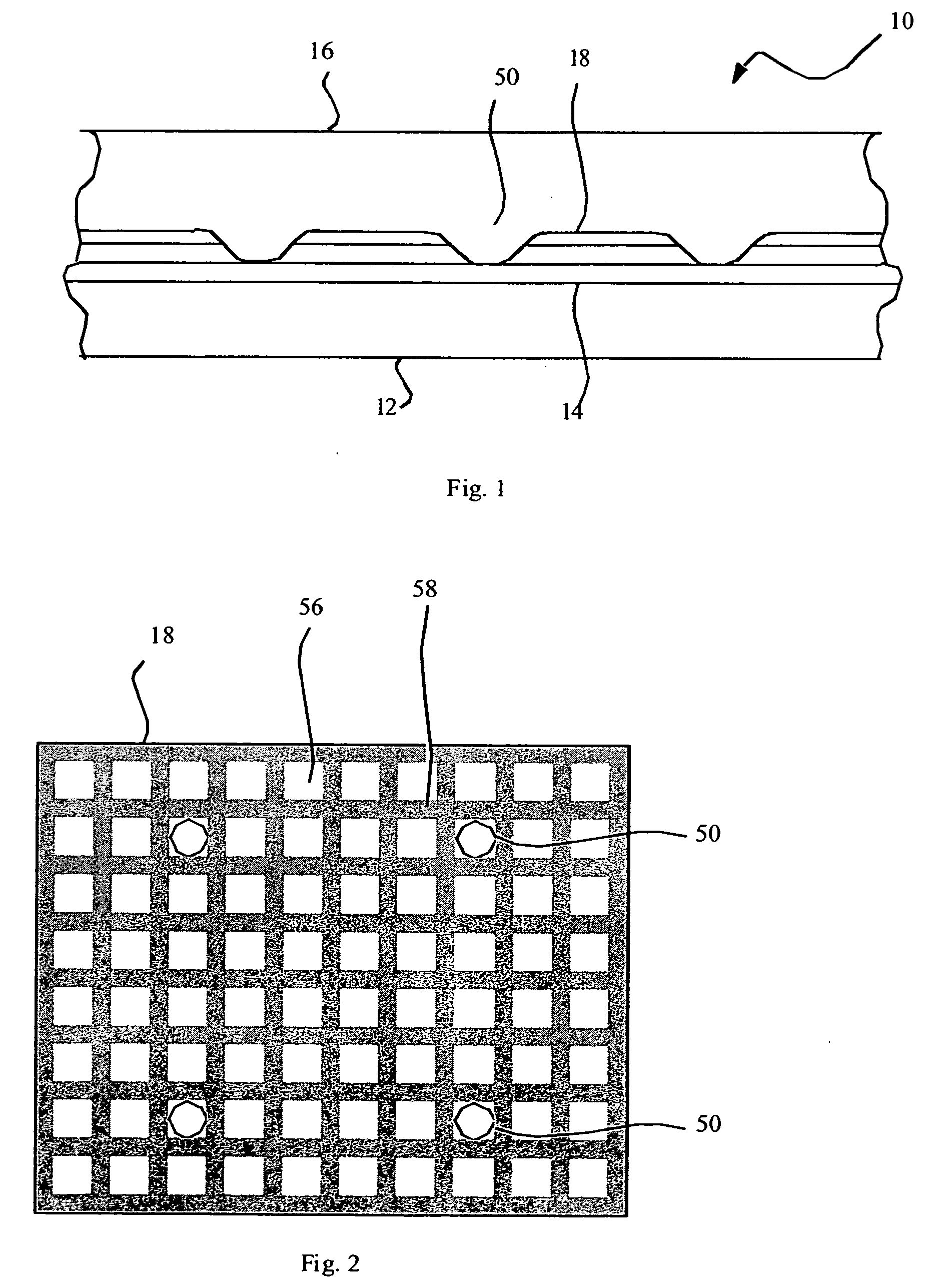 Resistive touch screen having conductive mesh