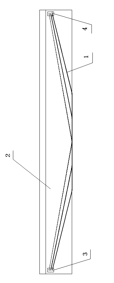 Method for strengthening reinforced concrete beam through distributed external prestressing cables