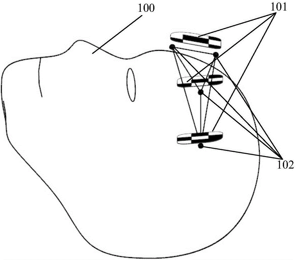 Medical image space localization device and method