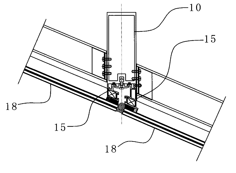 Hidden frame of glass curtain wall