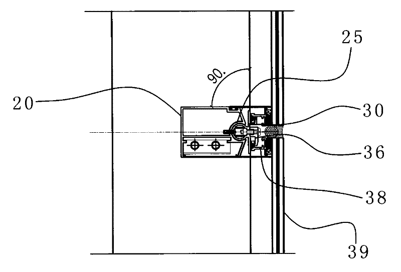 Hidden frame of glass curtain wall