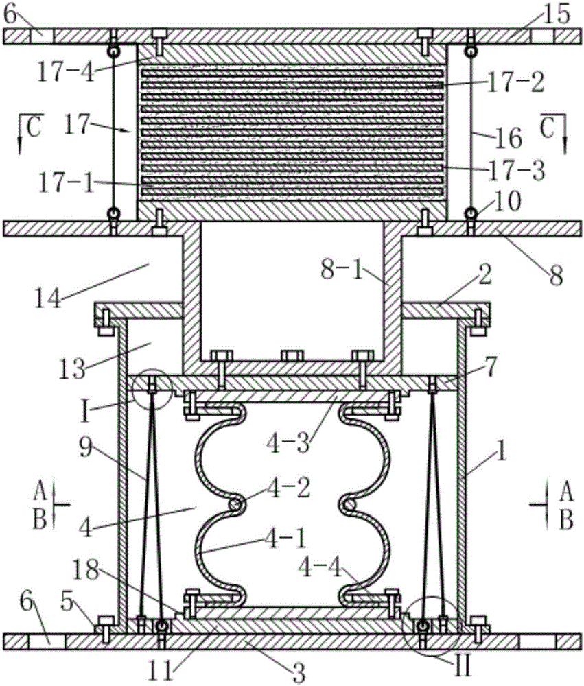 Three-dimensional seismic isolation support with vertical initial stiffness capable of being preset