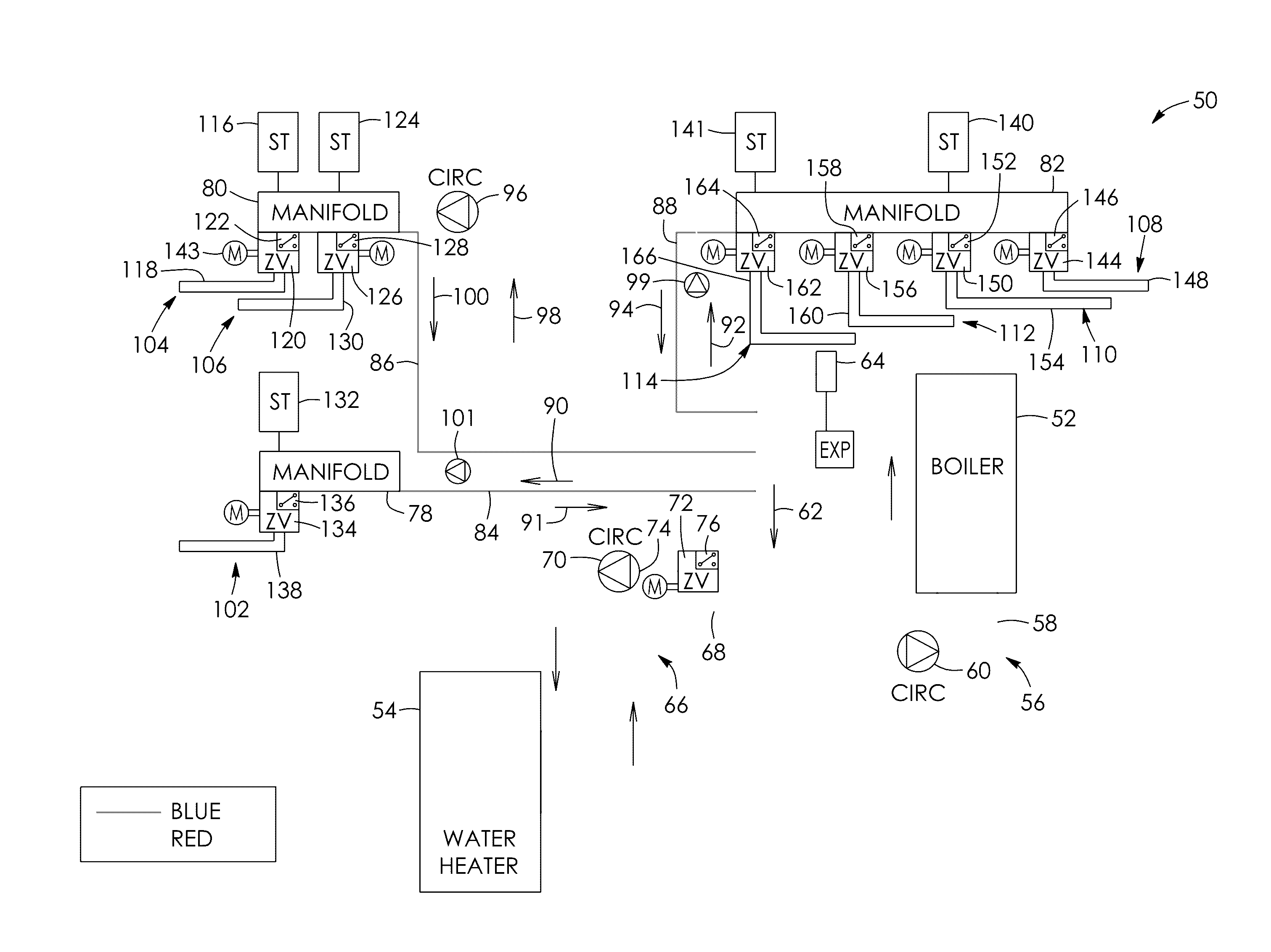 Modular track wiring assembly for a hydronic system