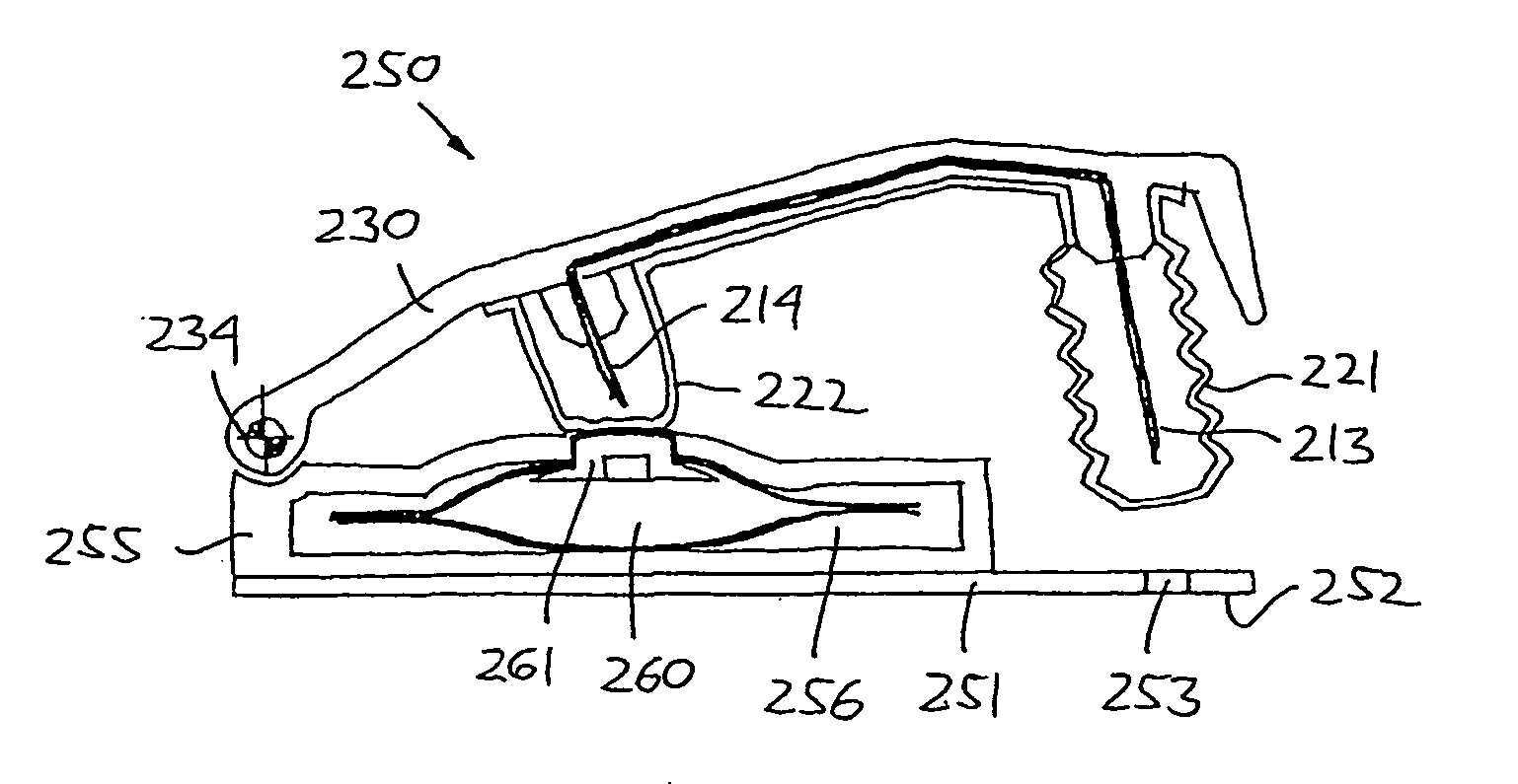 Portable drug delivery device having an encapsulated needle