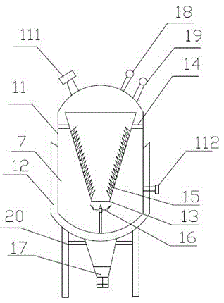 A kind of vortex type graphene stripping device, graphene production system and production method