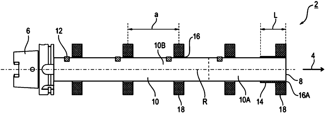 Cutting tool, particularly boring bar and method for machining a plurality of bores