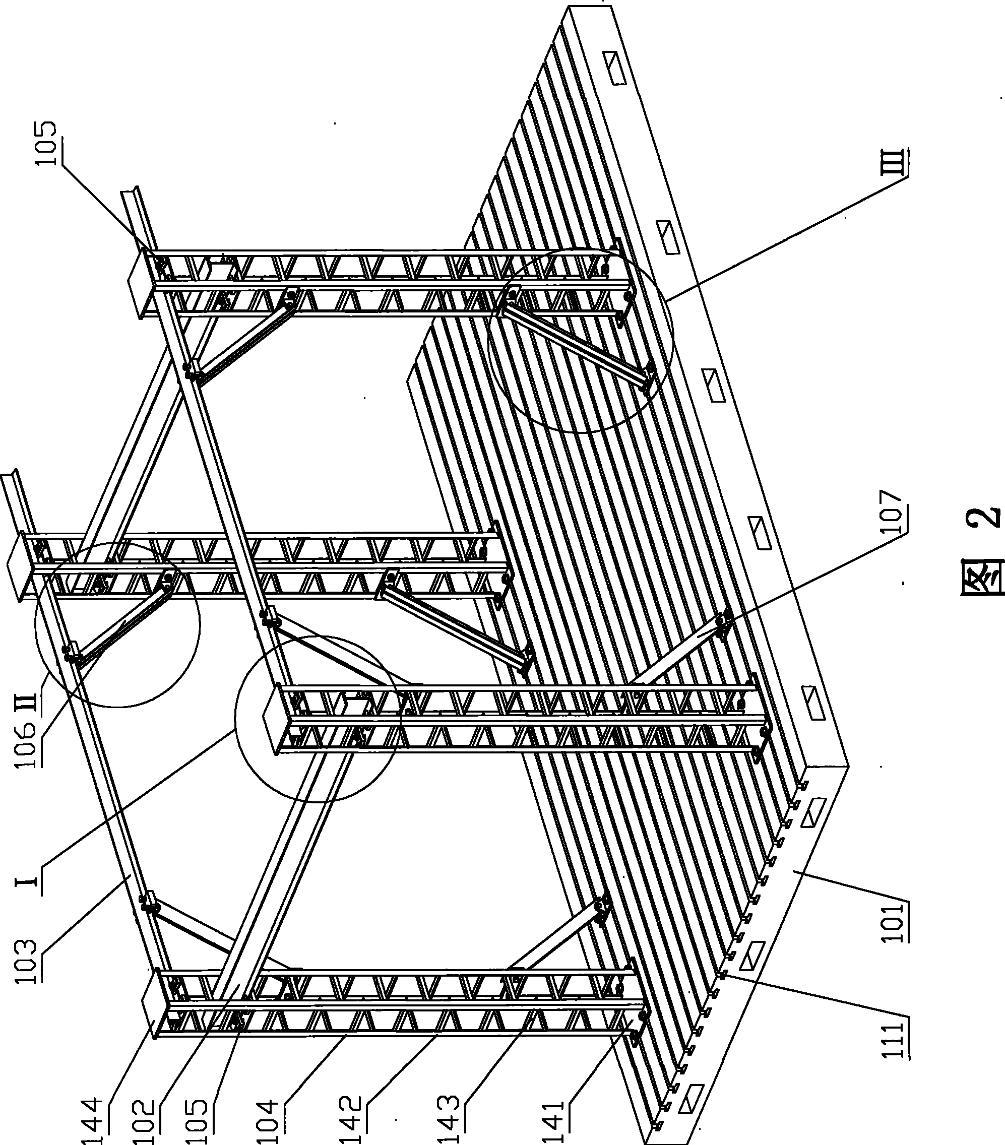 Combined type automobile white body dynamic and static state performance flexible integrated test system