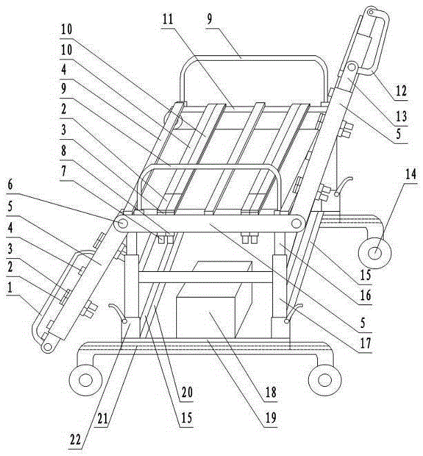 Combined armrest transfer chair