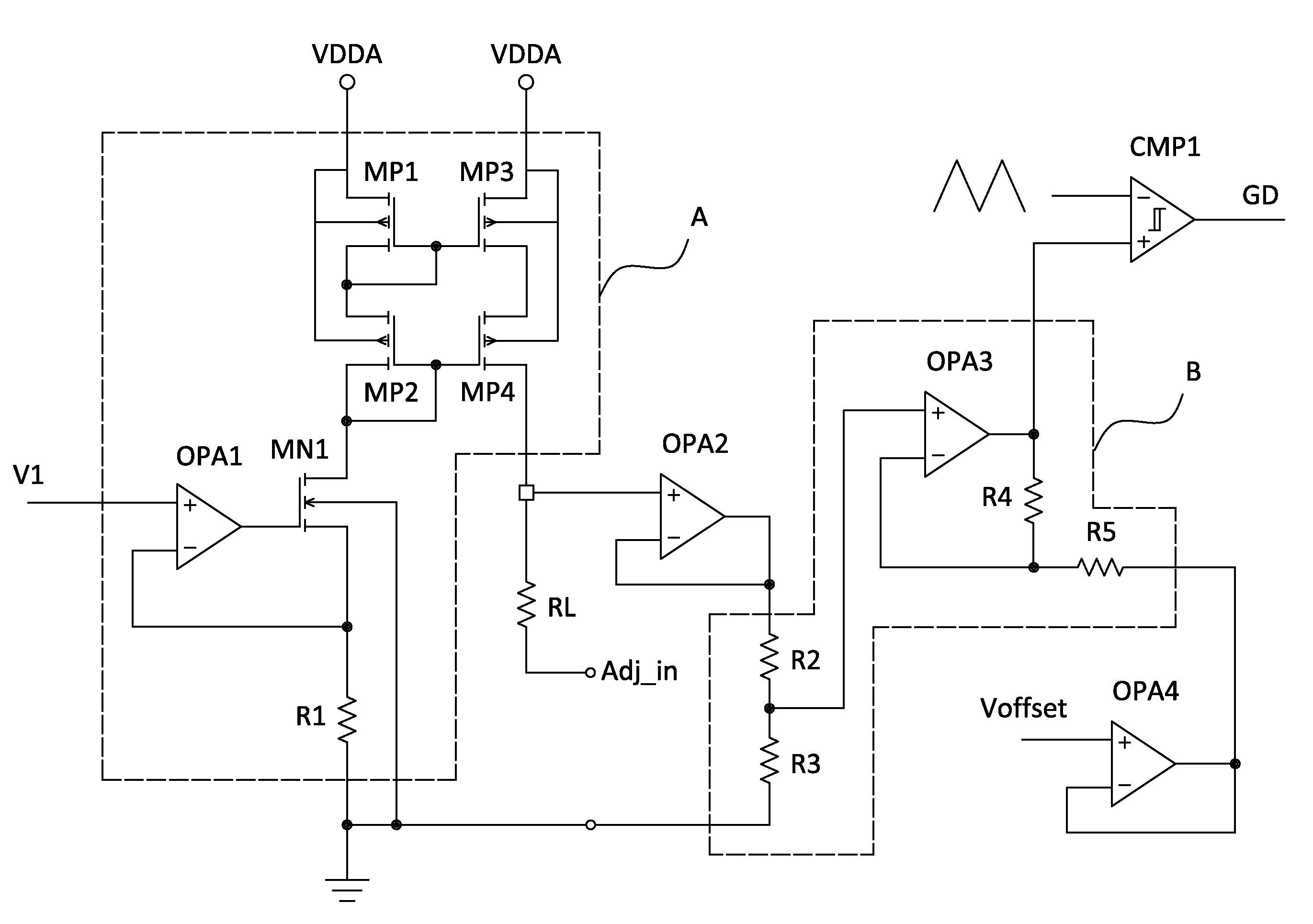 Offset voltage eliminating circuit structure for protection mechanism of dimmer