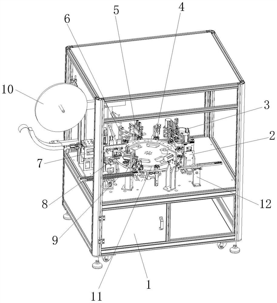 Automatic assembling equipment for self-ejection type micro storage card seat type connector