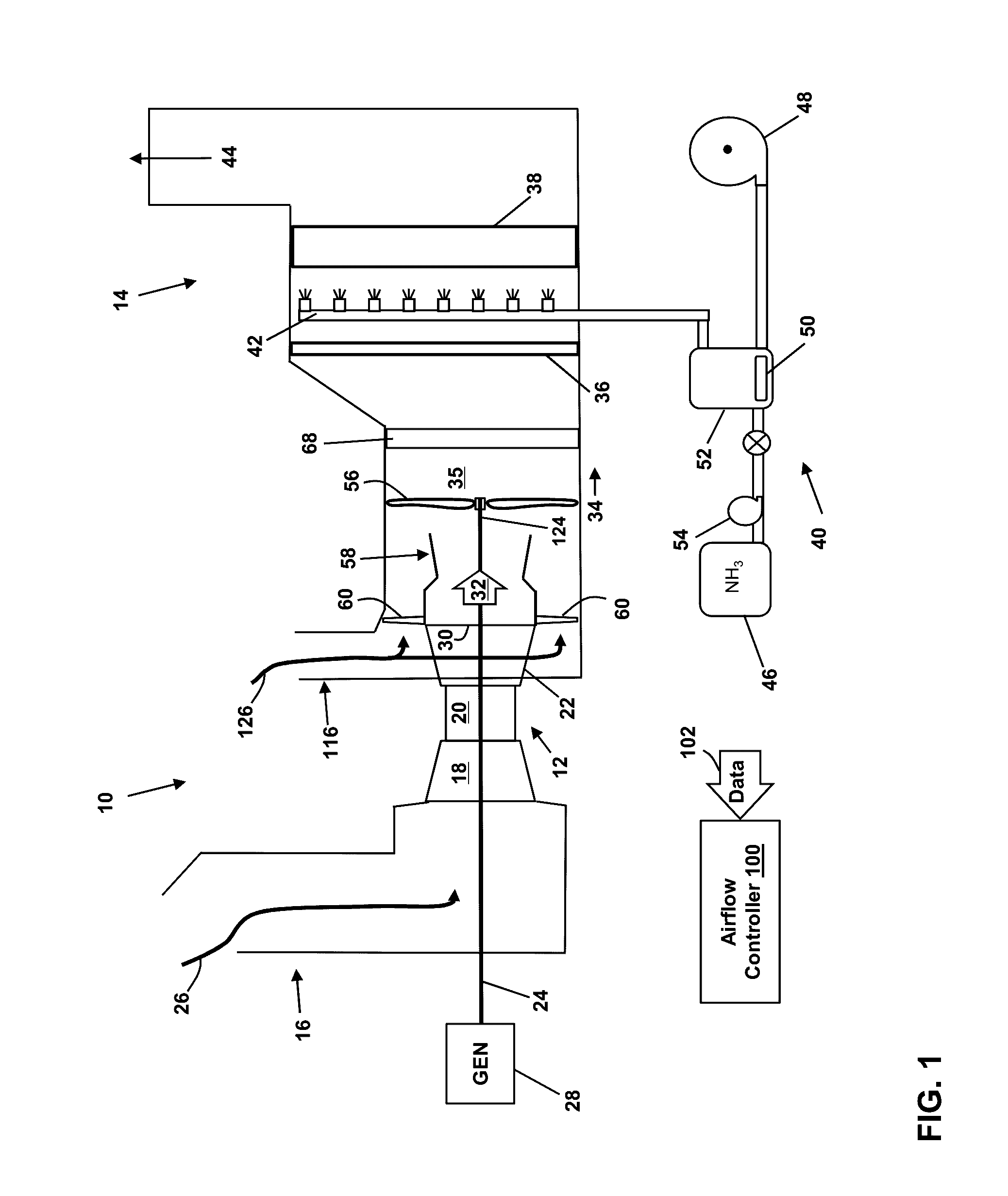 Power generation system exhaust cooling