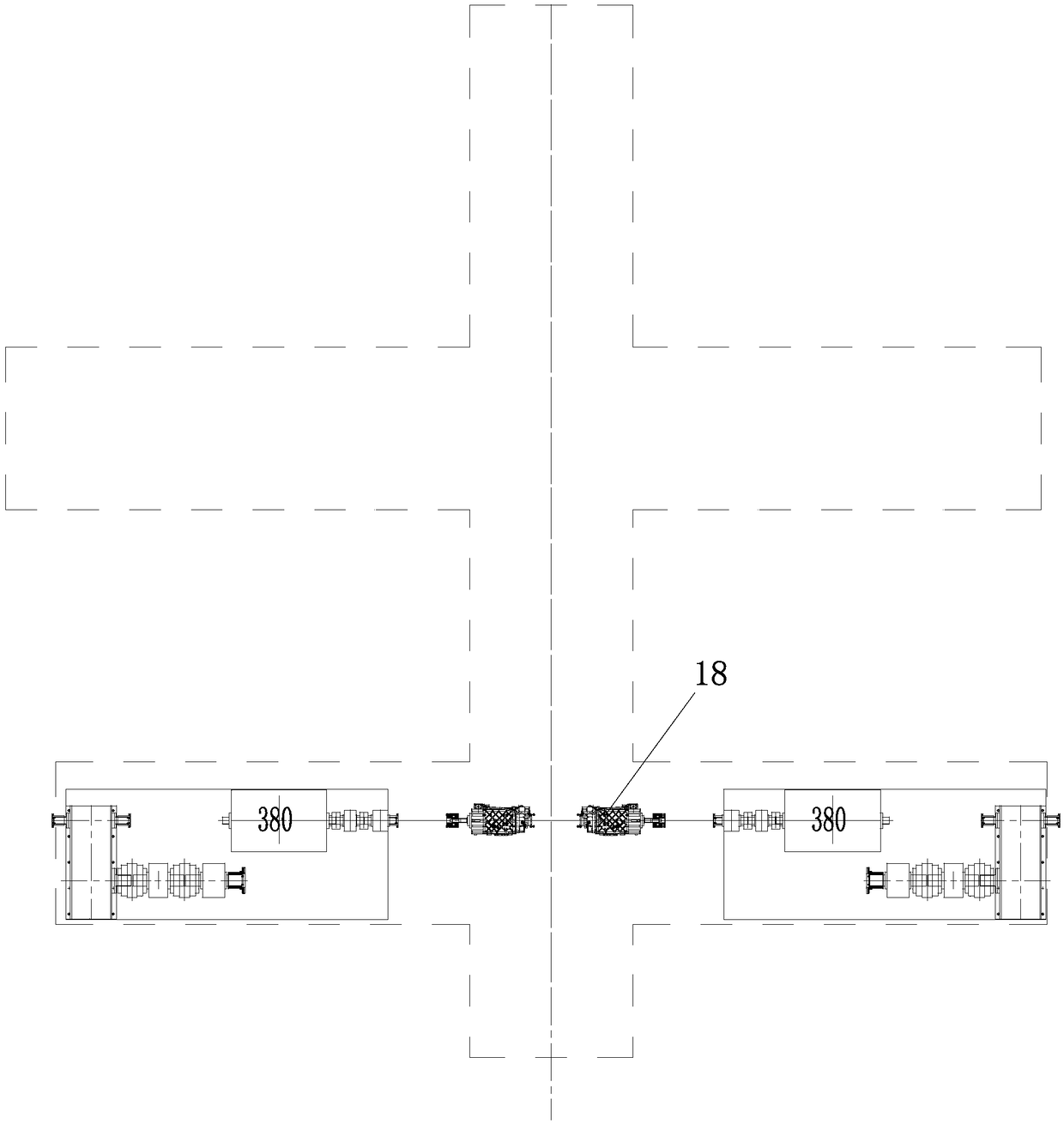 Heavy-duty car dual-drive tandem testbed